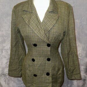 Women’s blazer Alyn Paige 7/8‎ EUC plaid